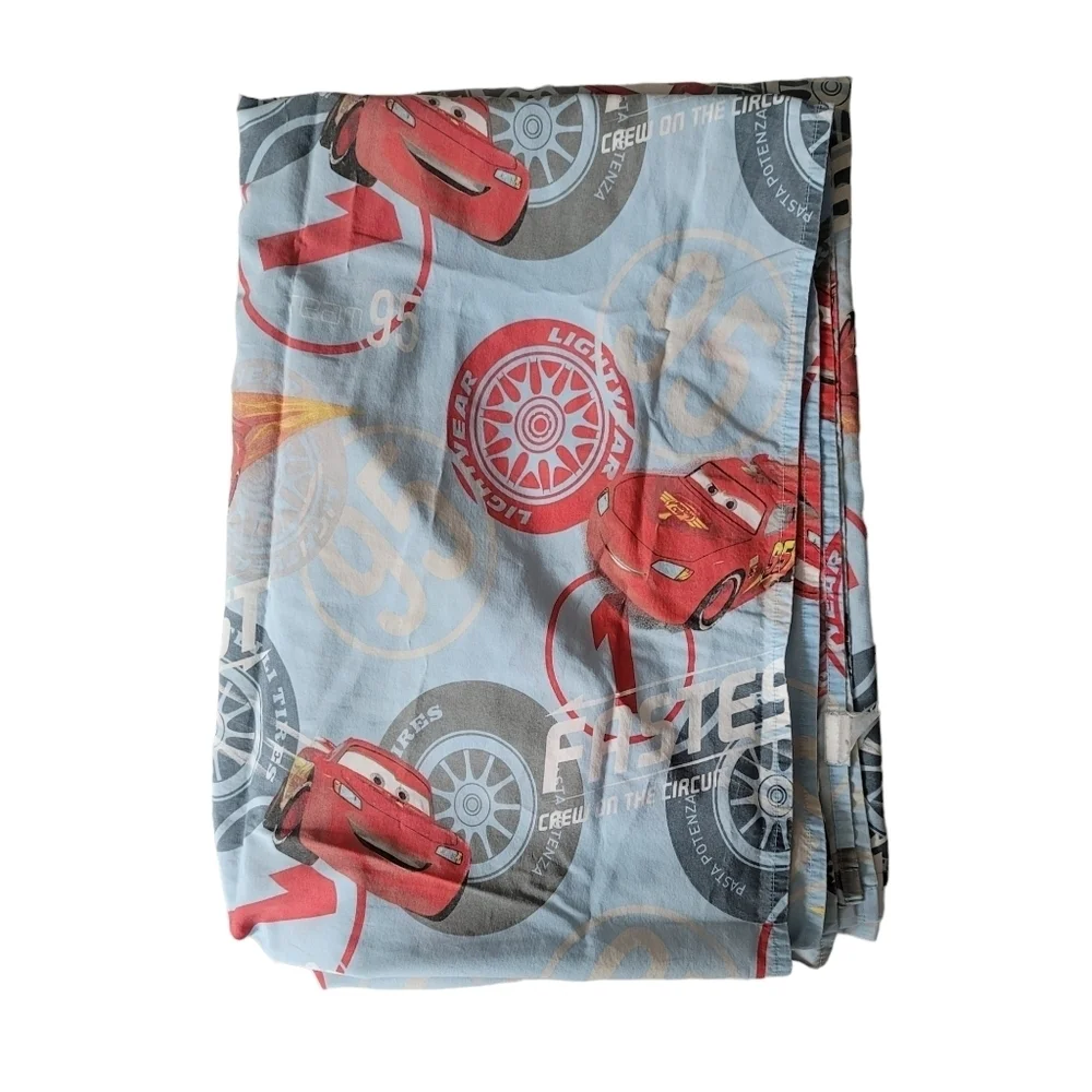 Disney Pixar Cars Lightning McQueen Rusteez Flat Sheet Twin Racing